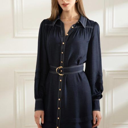 Celine Dress Eclipse V Neck Short Black